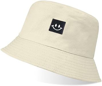 flintronic Chapeaux de Seau Visage Souriant, Chapeaux de Visière, De Soleil Chapeau de Pêcheur, Chapeau de Plage Bobs Pliable Réversible, Chapeau De Seau Anti-UV pour Femme Homme