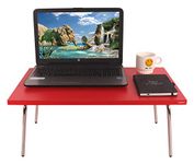 Captiver Vega Engineered Wood Kids Bed Study Cum Laptops Table (60X35 CM Red) Laptop Stand Kids Foldable 5-12years Writing Desk Cooling Pad Portronics Folding
