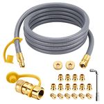 WADEO 5249 Propane to Natural Gas Conversion Kit, 10 Feet 3/8” Natural Gas Hose with Quick Connect Fitting, Compatible with Blackstone 28"&36"Griddles, Tailgater & Single Burner Rec Stove