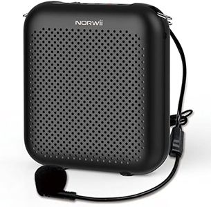 NORWII S358 Portable 4000mAh Rechargeable Voice Amplifier with Wired Microphone Headset & Waistband, Personal Microphone and Speaker for Teachers Tour Guides ect. (Black)