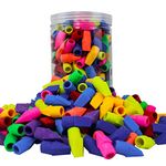 Pencil top Erasers,200 Pack,Pencil erasers Toppers,Cap erasers,Pencil Eraser caps,Eraser Tops,Pencil top erasers for Kids,Cap erasers for Pencils Bulk,9 Colors