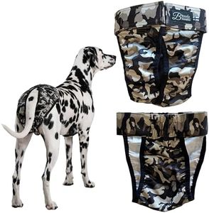 FINNERO Brenda Reusable Dog Diaper, Leak-Proof, Adjustable, Heat & Incontinence Protection, XS – Camo