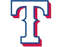 Caseys Distributing 3208579941 Texas Rangers Die-Cut Decal- 8 in. x 8 in. Color