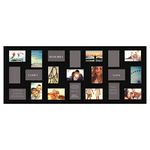 Gallery Solutions Flat Wall 21-Opening Collage Frame for 4x6 Images with Black Mat