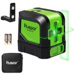 Huepar Professional Cross Laser Level Line with 360° Magnetic Pivoting Base, DIY Laser Level Self Leveling, Green Lines with 100Ft Visibility Horizontal and Vertical Line Level 9011G