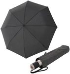 Knirps C.241 Automatic Rain Umbrella, Vegan Leather Handle, Melange Black