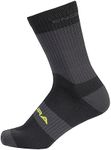 Endura Hummvee Waterproof Cycling Socks II (1-Pack) | Breathable | Durable | Arch Support Socks, Black, L-XL