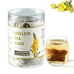 40 Bags Dried Mullein Leaf Tea for Lungs - Lung Detox Cleanse Tea for Smokers - Herbal Mullen Mullien Tea for Breathe Easy - Caffeine-Free, Immune Support