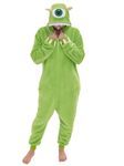 NEWCOSPLAY Animal Onesie Adult Pajamas Plush One Piece Cosplay Costume, Mike Wazowski, XL