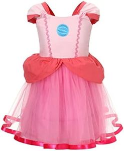 Dressy Daisy Princess Costume Tulle Dress for Baby Girls Halloween Birthday Party Fancy Outfits Size 12-24 Months, Hot Pink