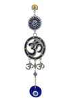 Shoppersduniya Om Evil Eye Hanging Nazar Battu for Car Mirror Hanging Protection and Prosperity|Good Luck Charm and Prosperity at Office and Home Decor Wall Hanging (11.5 inch.)