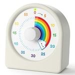 LIORQUE 60 Minute Visual Timer for Kids, Rechargeable Visual Countdown Timer Clock Kids Timer for Classroom, Pomodoro Timer with 'Rainbow' Design and Magnetic Back, Time Management Tool for Teaching