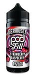 Seriously Pod Fill Doozy Vape Co Vape Juice Disposable 50/50 Eliquid Fruity Shortfill E-Liquid 0MG 100ml Shortfill No Nicotine (Strawberry Raspberry)