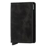 Secrid - RFID Blocking Slim Wallet - Vintage Black, 4 Inch x 2.5 Inch x 0.5 Inch