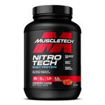 MuscleTech NitroTech Whey Protein Powder, Muscle Maintenance & Growth, Whey Isolate Protein Powder With 3g Creatine, Protein Shake For Men & Women, 7.3g BCAA, 40 Servings, 1.8g, Strawberry