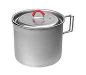 Evernew Titanium Lightweight Camping Mug Pot w/Folding Handle Set, 900ml