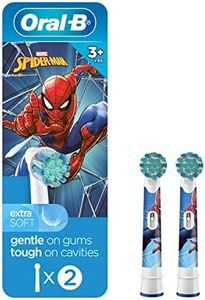 Oral-B Kids Extra Soft Replacement Brush Heads Featuring Marvel's Spiderman, 2 Count