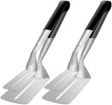 Spatula Tongs for Flipping, Stainless Steel Grill Clamp Spatula Flipper, 11.6 Inch Double-sided Shovel Clip for Beefsteak Bread Hamburger BBQ Meats Pizza Pies Bread Fish(2 Pack)