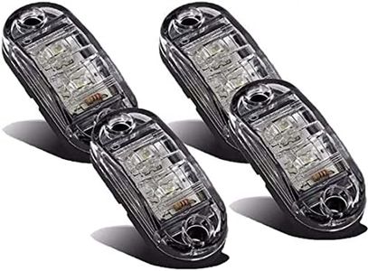 VIGORFLYRUN PARTS LTD 4X LED luz de Marcador Lateral Indicador de Posición Lámparas para Camión Remolque Caravana RV Bus Luz de Gálibo - Blanco