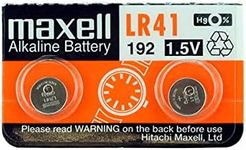 2 x Maxell LR41 /192 / AG3 / V3GA 1.5v Alkaline Button Cell Battery Batteries