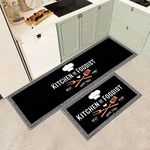 Kitchen Mat Sets Non slip Washable, Kitchen Rugs Runner Set of 2 Anti Fatigue Kitchen Floor Mat for Home Decoration Office Standing Desk (H, 40x60+40x120cm)