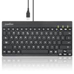 Perixx PERIBOARD-326 Wired Mini Backlit USB Keyboard with Low Profile Keys - US Layout