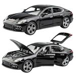 POLKA Porche Panamera 1:32 Scale Model Car Toys for Kids, Zinc Alloy Metal Toy Car for Kids with Openable Doors Music & Lights (Colors as per Stock)