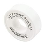 AKORD 12mm x 12m Water White Plumbers PTFE Thread Seal Tape Plumbing Joint, 12mm x 0.075mm