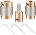 Glass Grinder Bits for Stained Glass, Stained Glass Drill Bits, Stained Glass Diamond Grinder Bit Head Tools, Stain Glass Tools and Supplies for Glass Grinder (3 Pieces,1 Inch, 3/4 Inch, 1/4 Inch)