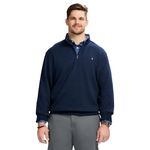 IZOD Men's Big and Tall Advantage Performance Quarter Zip Fleece Pullover Sweatshirt, Navy Blazer, 3X-Small Tall