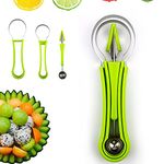 4 in 1 Fruit Tool Set Fruit Carving, Fruit Scoop Watermelon Ball Cutter Food Cantaloupe Peeler, Used for Fruit Decoration Kitchen Fruit Shop