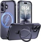 MOCCA Design for iPhone 17 Case, Compatible with Magsafe [Premium Invisible Magnetic Ring Stand] [Military Drop Protection] Full Camera Guard Translucent Matte Slim Phone Cover 6.3",Black