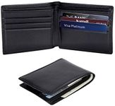 Polare Handmade RFID Blocking Vintage Italian Genuine Leather Slim Bifold Wallet for Men