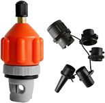 JOIBA Pump Adapter for Dinghy, Compressor Air Valve Converter, Multifunction SUP Valve Adapter Attachment with 1 Air Valve Nozzle for Inflatable Boats/Stand Up Paddle Boards and Kayaks (Orange)