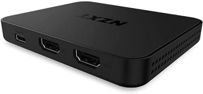 NZXT Scheda di acquisizione USB Signal 4K30 Full HD - ST-SESC1-WW - 4K60 HDR e 240 Hz in Full HD (1080p) - Streaming live e giochi - Passthrough senza ritardi - Compatibilità aperta, nera
