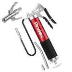 Pindex Heavy Duty Grease Gun Set with G Coupler Quick Release Lock, Manual Pistol Grip Grease Gun Tool with Fittings Ends Nozzle Hose for 400g Cartridge