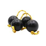 rflaueo 2pcs Aslatuas Rhythmic Ball Music Egg Shaker Kashaka Instrument Classical African Shaker Rattle Hand Percussion for Adults Beginners Parties Musical Classes(U68-2)