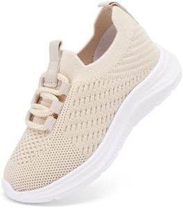 BMCiTYBM Baby Walking First Infant Sneakers Boys Girls Shoes Breathable Non Slip 6 9 12 18 24 Months Camel Size 6-12 Months Infant