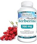 Berberine 500mg Supplement, 97% Tested Purity Berberine Supplements Sourced From Non-GMO Berberis Aristata (240 Veggie Caps of Berberine HCL)