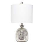 Elegant Designs Textured Glass Table Lamp, Mercury