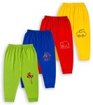 TS LAVI TAVI Kids Cotton Pajama Pants Combo Pack of 4 - Boys & Girls, Regular Fit, Breathable Fabric, Multi-Color (11-12 Years)