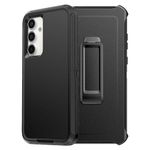 Anloes Case for Samsung Galaxy A35 5G, Heavy Duty Shockproof Dustproof 3 in 1 Rugged Protective Bumper Phone Cover for Galaxy A35 5G (Black(with Belt Clip))