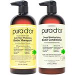 PURA D'OR Biotin Deep Moisturizing Conditioner Thickens, Softens, Smooths, & Moisturizes - For Dry, Frizzy, Damaged Hair: Made w/ Argan Oil, Pumpkin, Rosemary, Honeysuckle, Vitamin E, Men & Women 16oz