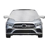 NIUDAU Car Windscreen Cover Frost Protector for Winter,Snow Ice Frost Ultra Thick Protective with Two Mirror Covers,UV Sunscreen Antifreeze Cover (Standard:147 * 116cm)