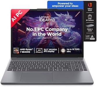 Lenovo IdeaPad Slim 3 AMD Ryzen 7 8840HS 15.3 inch (38.8cm) WUXGA IPS AI PC Laptop(24GB RAM/1TB SSD/Windows 11/Office Home 2024/Backlit Keyboard/1Yr ADP Free/Grey/1.6Kg), 83KA004TIN