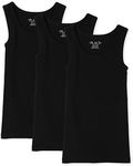 The Children's Place Girls' 3 Pack Basic Rib Tank, Black, X-Large