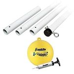 Franklin Sports Tetherball Set - Full Tetherball Game Set with 8' Pole, Rope + Ball Included - Portable Steel Backyard + Beach Kit with Carry Bag - Recreational, White