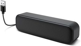 USB Computer Speaker,Wired Mini Soundbar Speaker,Laptop Stereo Speaker with Space Saving Design for Computer Laptop Desktop PC Dorm Office Desk