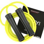 High Activity Polyvinyl Chloride - Adjustable Heavy Jump Rope For Men, Women & Children - Heavy Skipping Rope For Exercise Weighted Jump Rope Tangle Free Jumping Rope (10 Feet, Bright Xanthic)