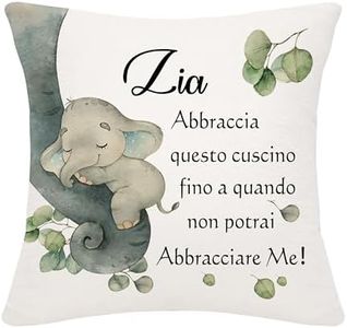Bommex Regalo zia da nipote adorabile copricuscino a cartoni animati per zia Regalo di compleanno Regalo per la festa della mamma Regalo di famiglia Regalo di Natale(zia)